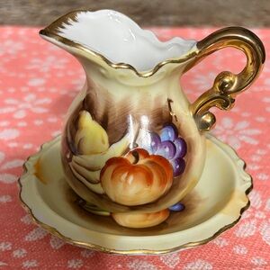 Mini Porcelain Pitcher & Bowl Set - Made in Japan for Enesco